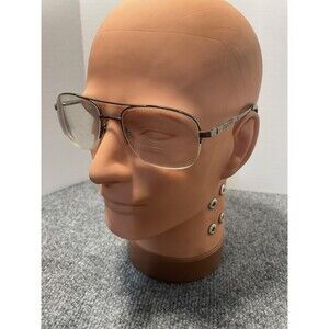 Puriti Titanium Eyeglasses 56-19 Gold Antique Rectangle Frame Only 145mm Men's